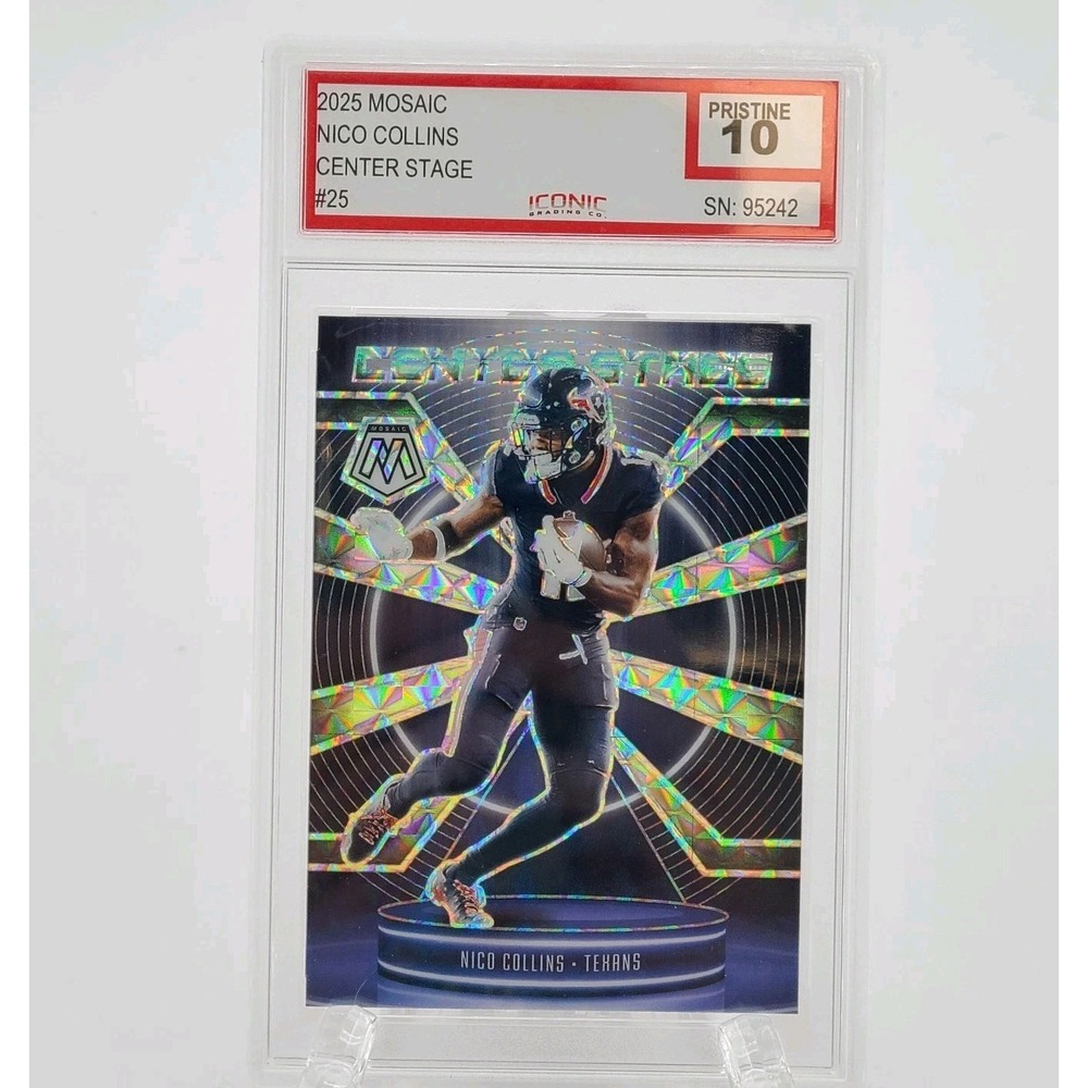 2025 Mosaic Nico Collins Center Stage #25 Graded Pristine 10